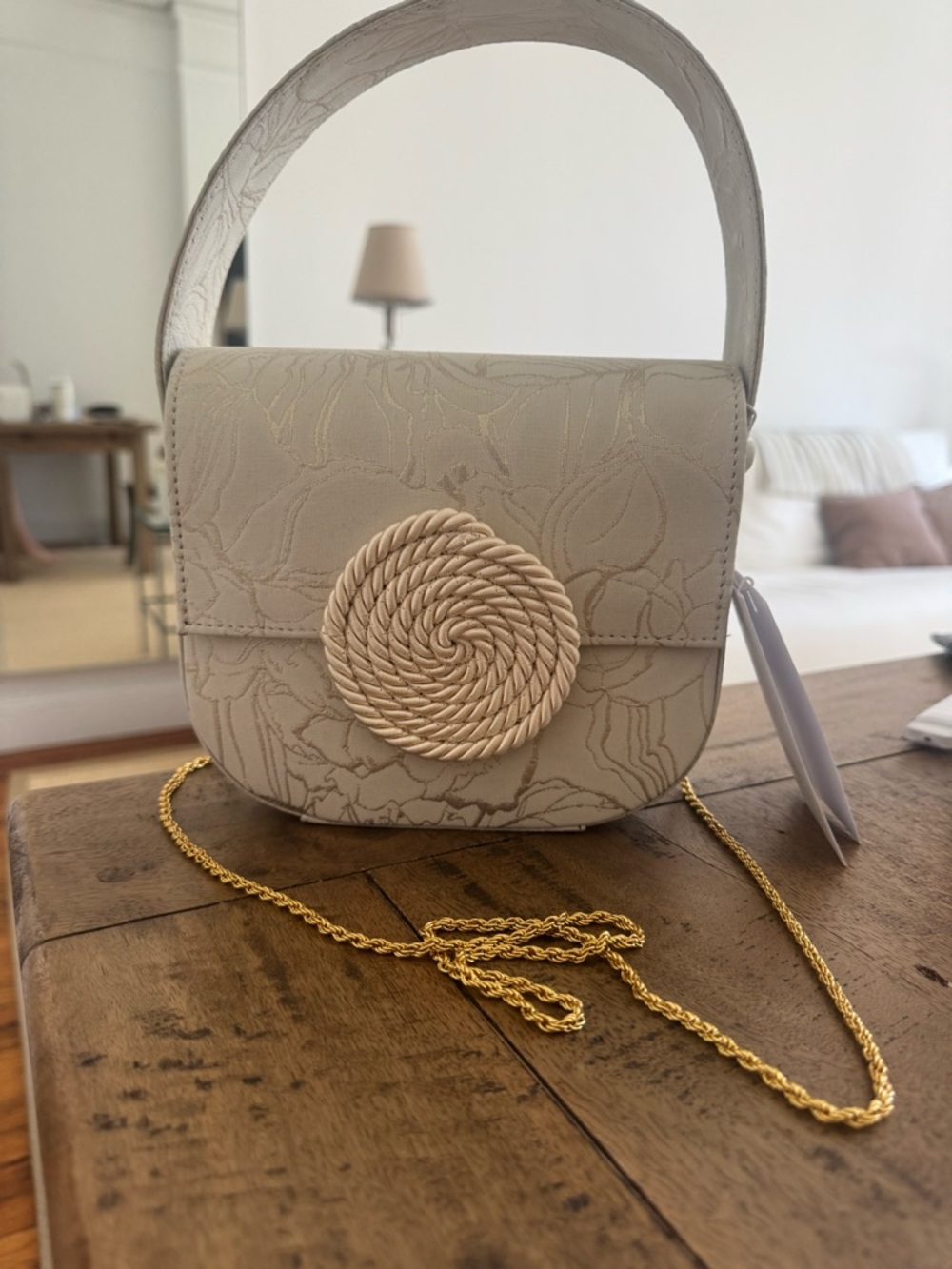 Destree Cream Jacquard Martin Bag - Picture 2 of 4